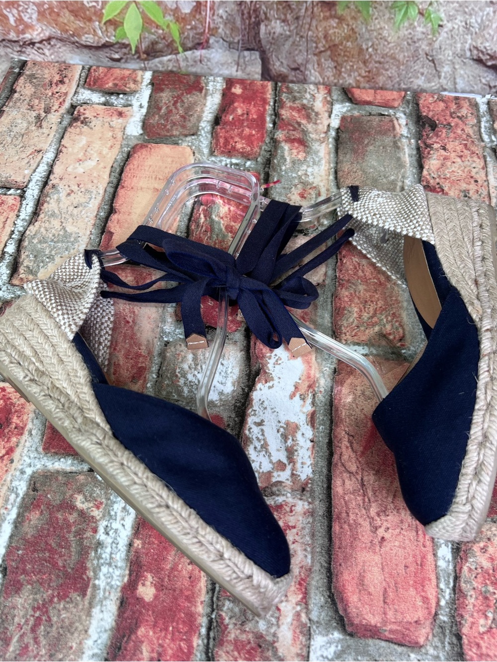 CASTANER Navy and Tan Jute Ankle Tie Nautical Resortwear Espadrilles, 38 - Picture 9 of 11